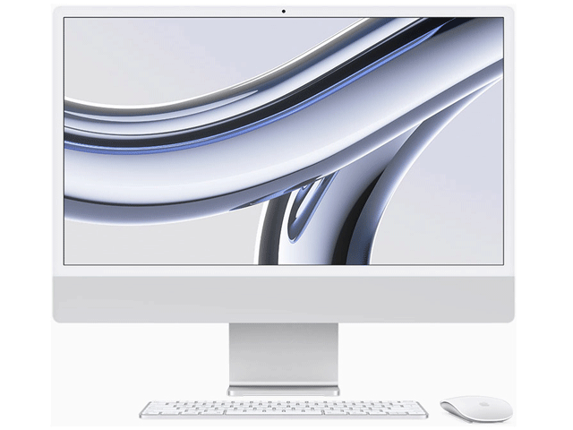 中古iMac Retina 4.5K Apple M3チップ(8コア) 24インチ　シルバー MQR93J/A(中古)